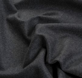 Vlněná kabátová látka antracit oboustranná