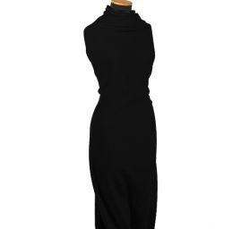 Vlněná kabátová látka černá oboustranná