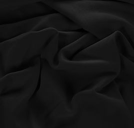 Vlněná kabátová látka černá oboustranná