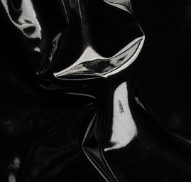 Imitace kůže lesklá hladká černá IIjakost