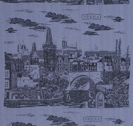 Panorama Praha  šedá/černá kupón 