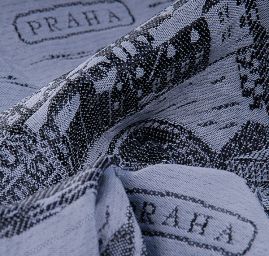 Panorama Praha  šedá/černá kupón 