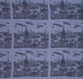 Panorama Praha  šedá/černá kupón 