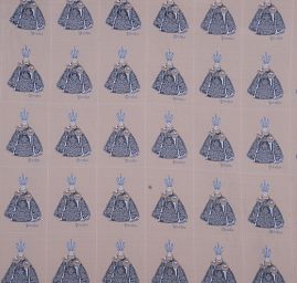 Pražské Jezulátko kupón černostříbrná/béžová