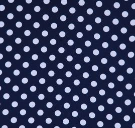 Šifon vzor putník bílá/tm.modrá