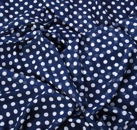 Šifon vzor putník bílá/tm.modrá