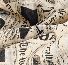 Dekorativní látka moderní novinový vzor tisk 