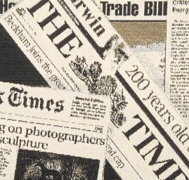 Dekorativní látka moderní novinový vzor tisk 