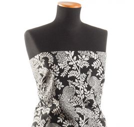 Žakárová látka vzor Tree of Life strom/páv