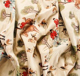 Dekorační látka jezdci na koni