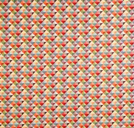 Dekorační látka retro vzor triangle barevný
