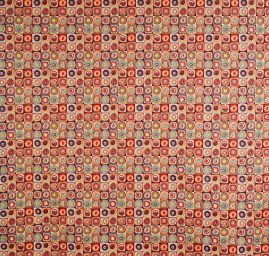 Dekorační látka čtverce a kruhy malé