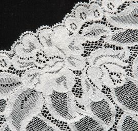 Pružná krajka lem slonová kost