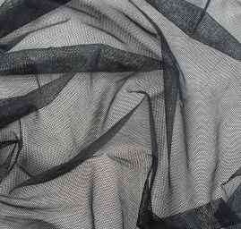 Tyl bavlněný šatový černé barvy