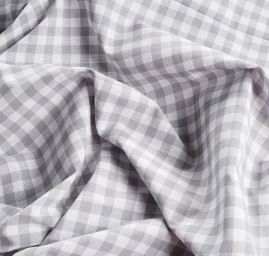 Bavlněná látka vzor kanafas šedobílá 1x1 cm