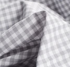 Bavlněná látka vzor kanafas šedobílá 5x5 mm