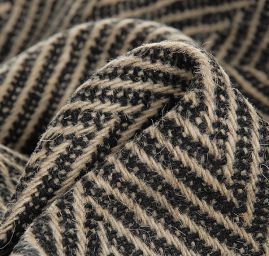 Vlněná látka na kabát vzor rybí kost