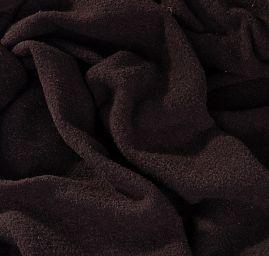 Buklé silný součkový úplet tmavě hnědý