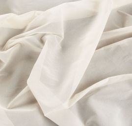 Organza pružná viskoza elastan smetanová