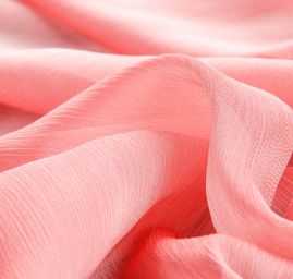 Šifon plise šanžán tmavě růžový