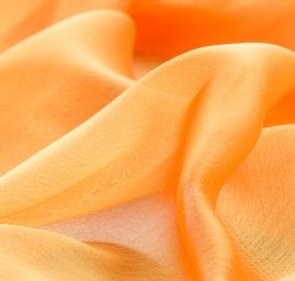 Šifon plise šanžán oranžovočervený