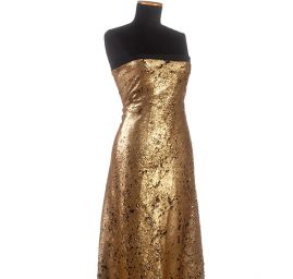 Pletenina s měnícími se flitry černé/zlaté barvy