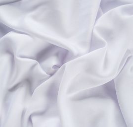 Krepsatén pružný oboustranný matný bílý