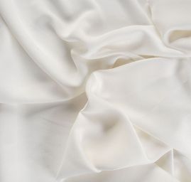 Krep satén pružný oboustranný matný slonová kost