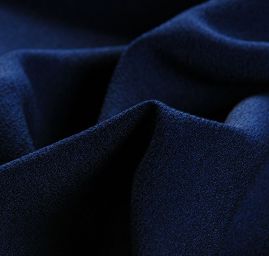 Žoržet šatový oboustranně pružný tm. modrý