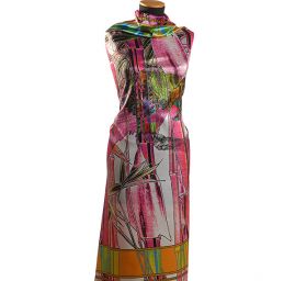 Arttextil motiv papuška starorůžová satén