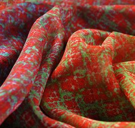 Žoržet jemný grafický design motýlci/květy velký