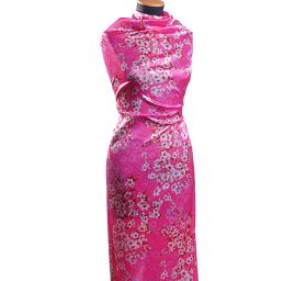 Atlas variace kimono květy růžová