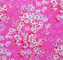 Atlas variace kimono květy růžová