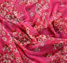 Žoržet variace kimono květy růžová