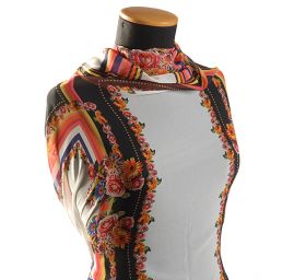 Žoržet šátkový motiv bílý velký