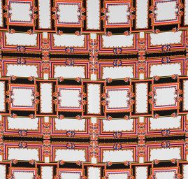 Žoržet šátkový motiv bílý malý