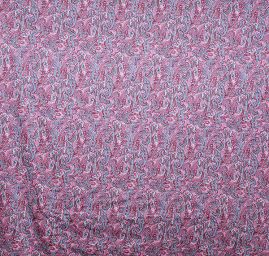 Atlas motiv paisley starorůžový