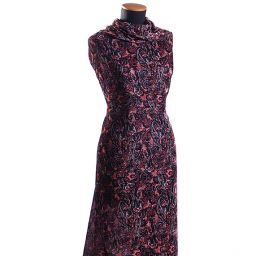 Hedvábný samet motiv paisley