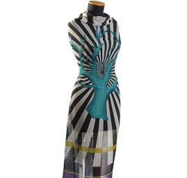 Žoržet motiv korálu v tyrkysové barvě