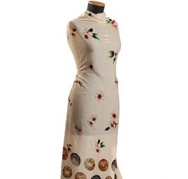 Hedvábný samet smetanová