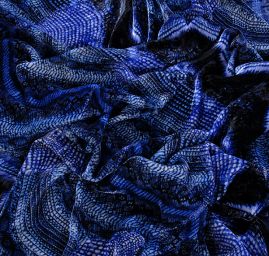 Hedvábný samet krajkový motiv vlnek