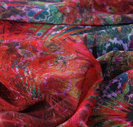 Žoržet nevšední abstraktní motiv červená