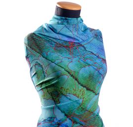 Žoržet motiv květin ve stylu akvarelové malby zelený