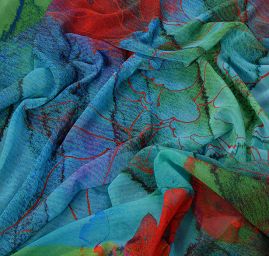 Žoržet motiv květin ve stylu akvarelové malby zelený