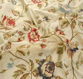Dekorační žakárová látka velké květy růží