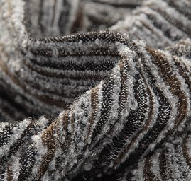 Látka design Art Fabrics bukle vlna směs černošedý melír