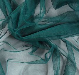 Tyl šatový tmavě zelený široký 280cm