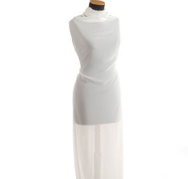 Šifon jednobarvený hladký bílý