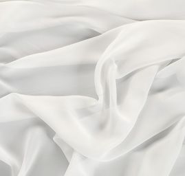 Šifon jednobarvený hladký bílý