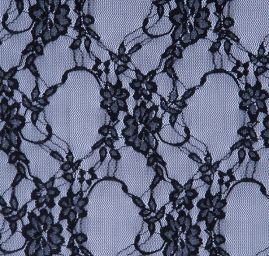 Jemná pružná krajka motiv růže černá